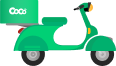 Icono de moto delivery color verde